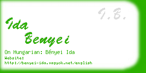 ida benyei business card