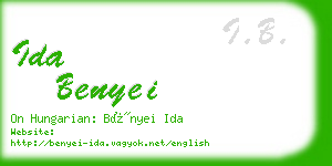 ida benyei business card